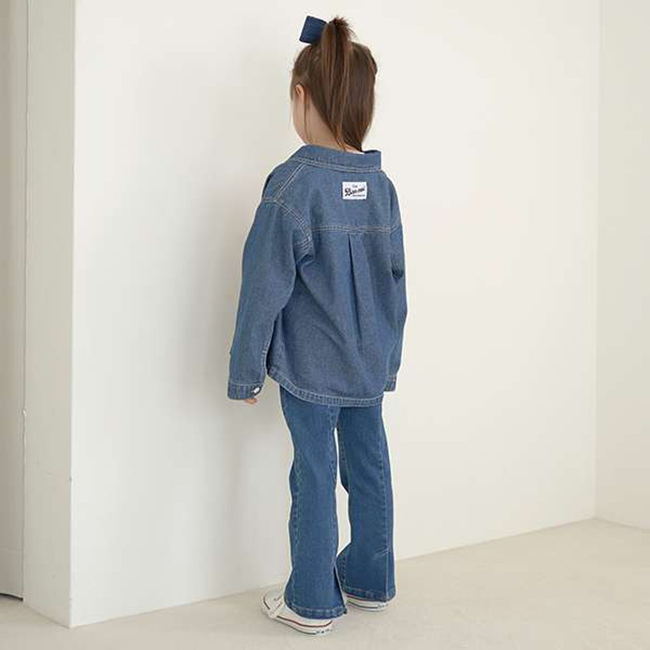 Soft Denim Heart Embroidery Shirt,Blue, large image number 7