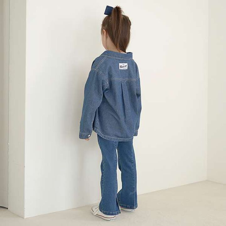Soft Denim Heart Embroidery Shirt,Blue, medium image number 7