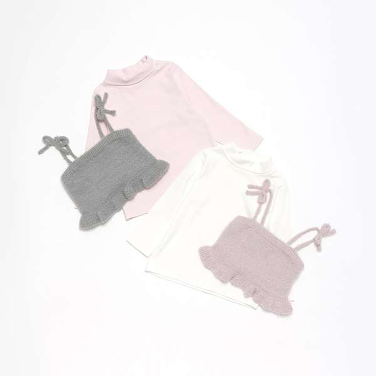 [Link] Sparkling Knit Vest Set,Lavender, large image number 8