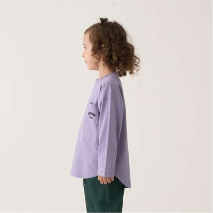 Non-Deforming Versatile Round Hem Pocket T-Shirt,Blue green, medium image number 3
