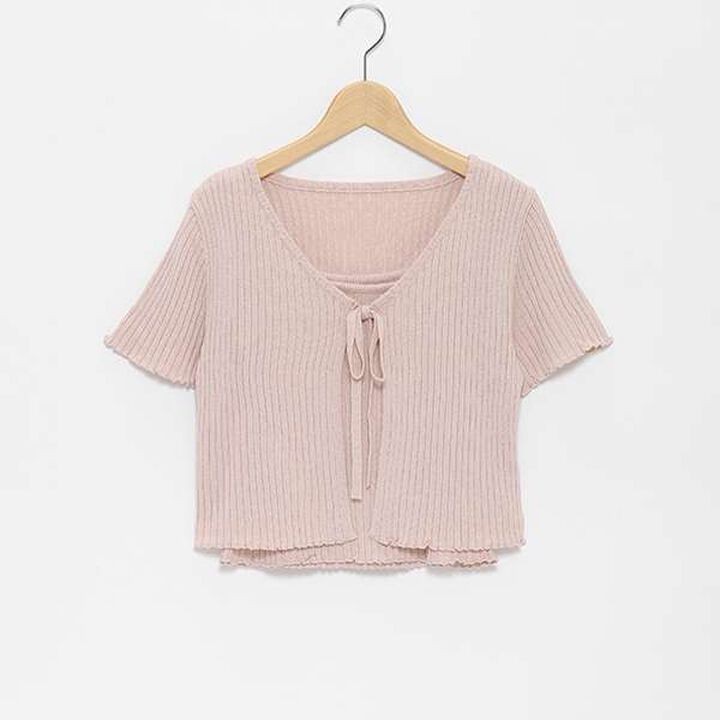 Shimmer Cardigan with Inner Layer,Off white, medium image number 5