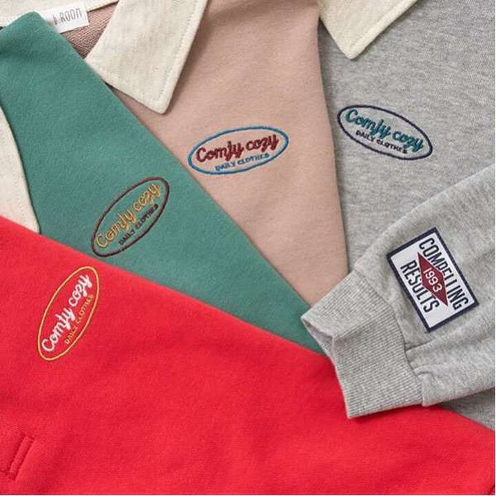 Pilling-Resistant Collared Sweatshirt,Beige, medium image number 13