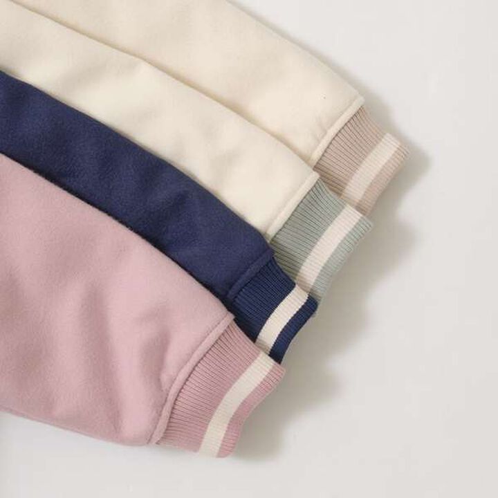 Sailor Collar Varsity Jacket,Beige, medium image number 17