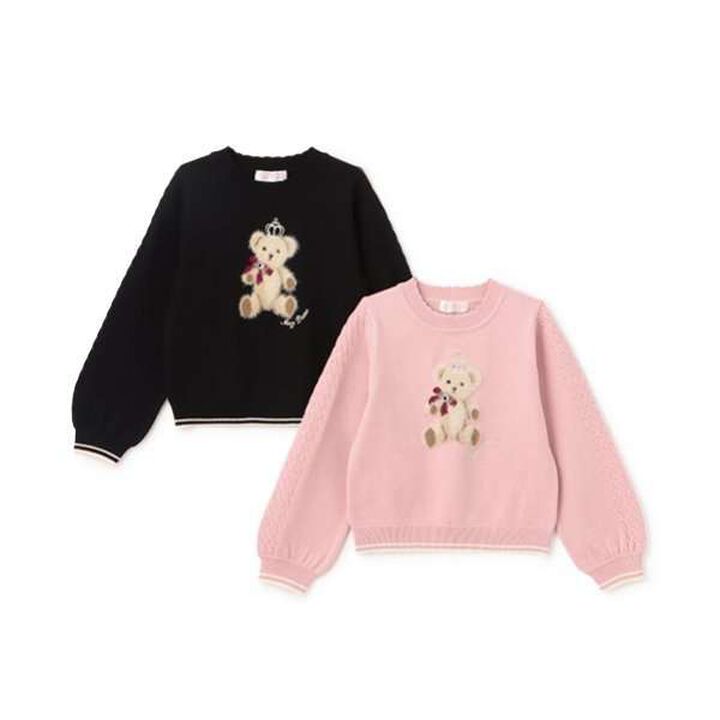 Teddy Bear Knit Pullover,Black, medium image number 13