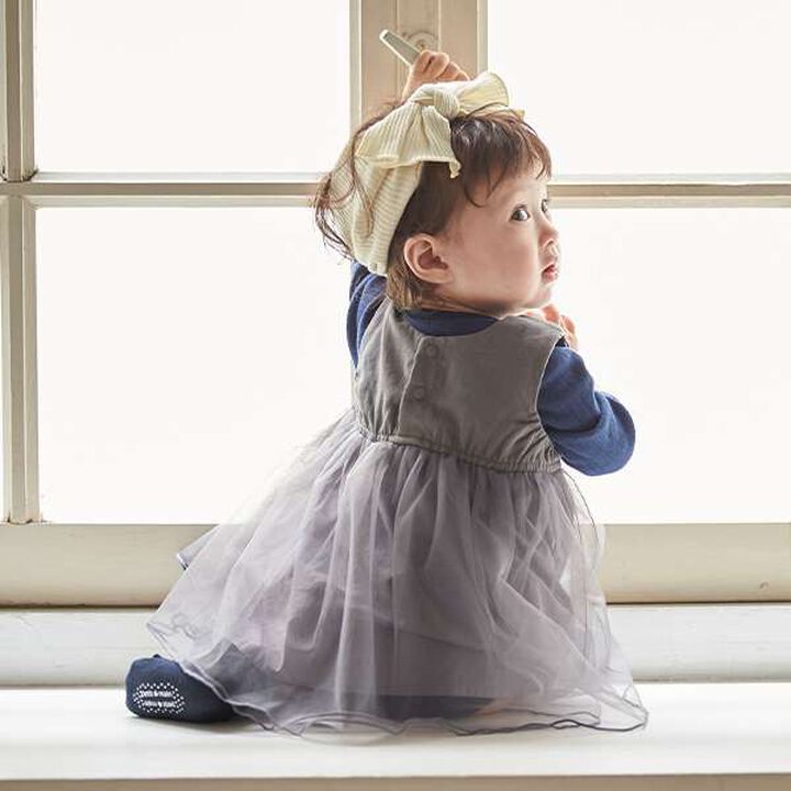 Tulle Dress Set with Ribbon,Light gray, medium image number 12