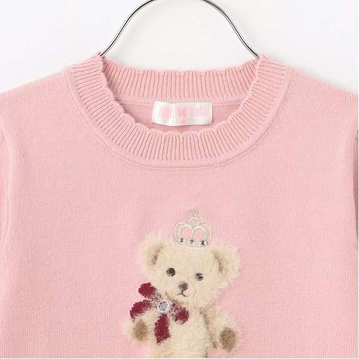Teddy Bear Knit Pullover,Black, medium image number 9