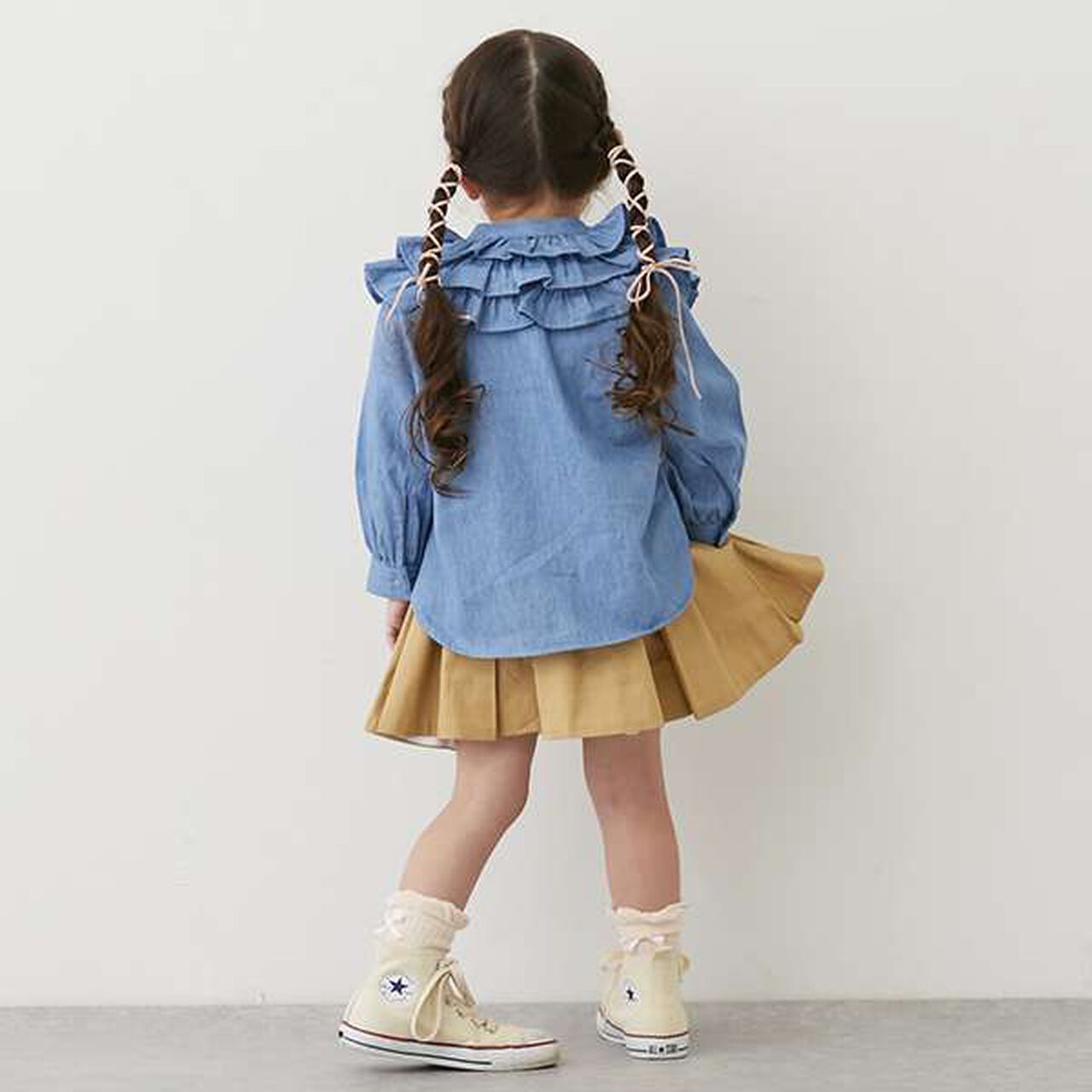 [Link] Volume Tuck Skirted Shorts (Kids),Navy, large image number 6