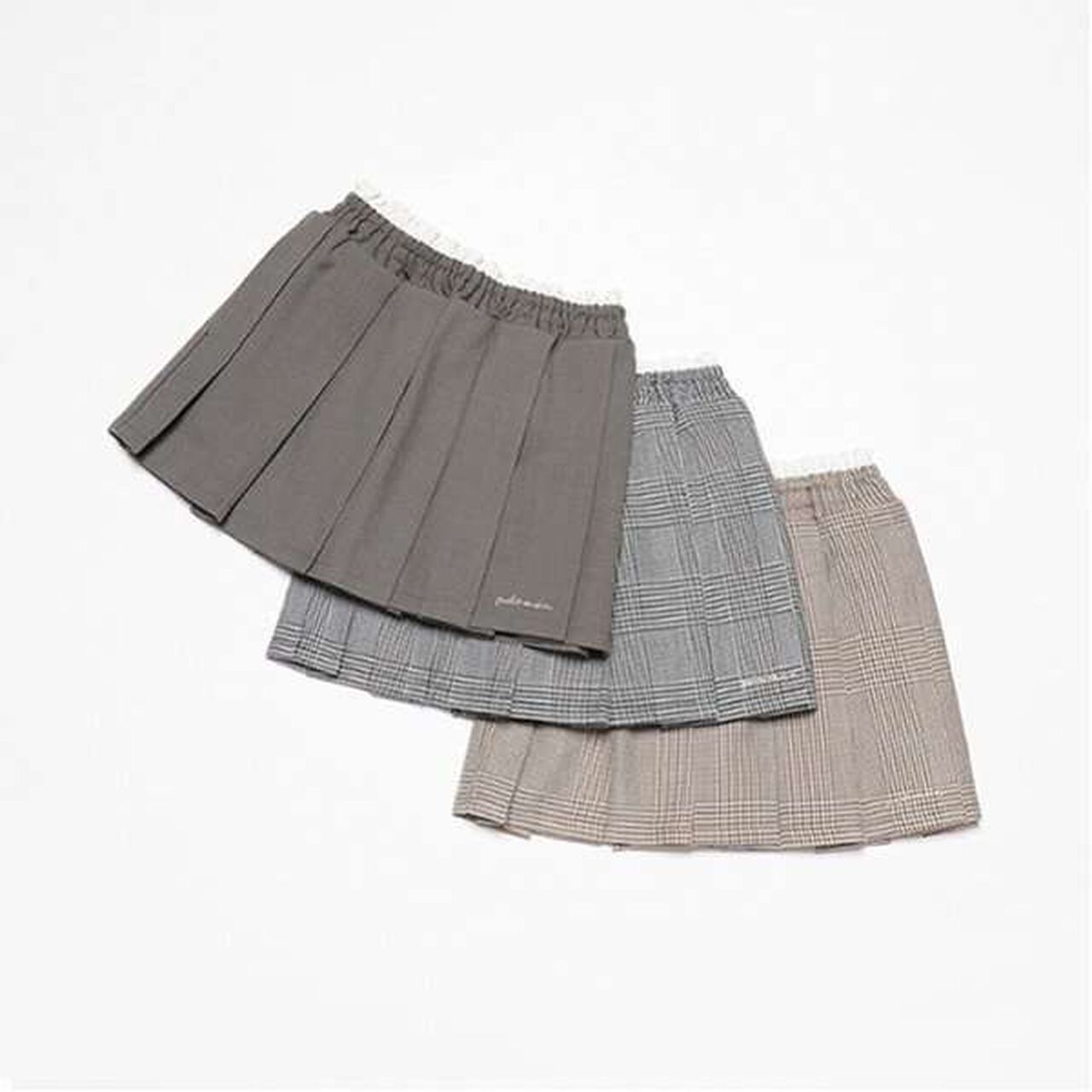 [Link] Double Waist Pleated Skirt-Pants,Brown, large image number 5