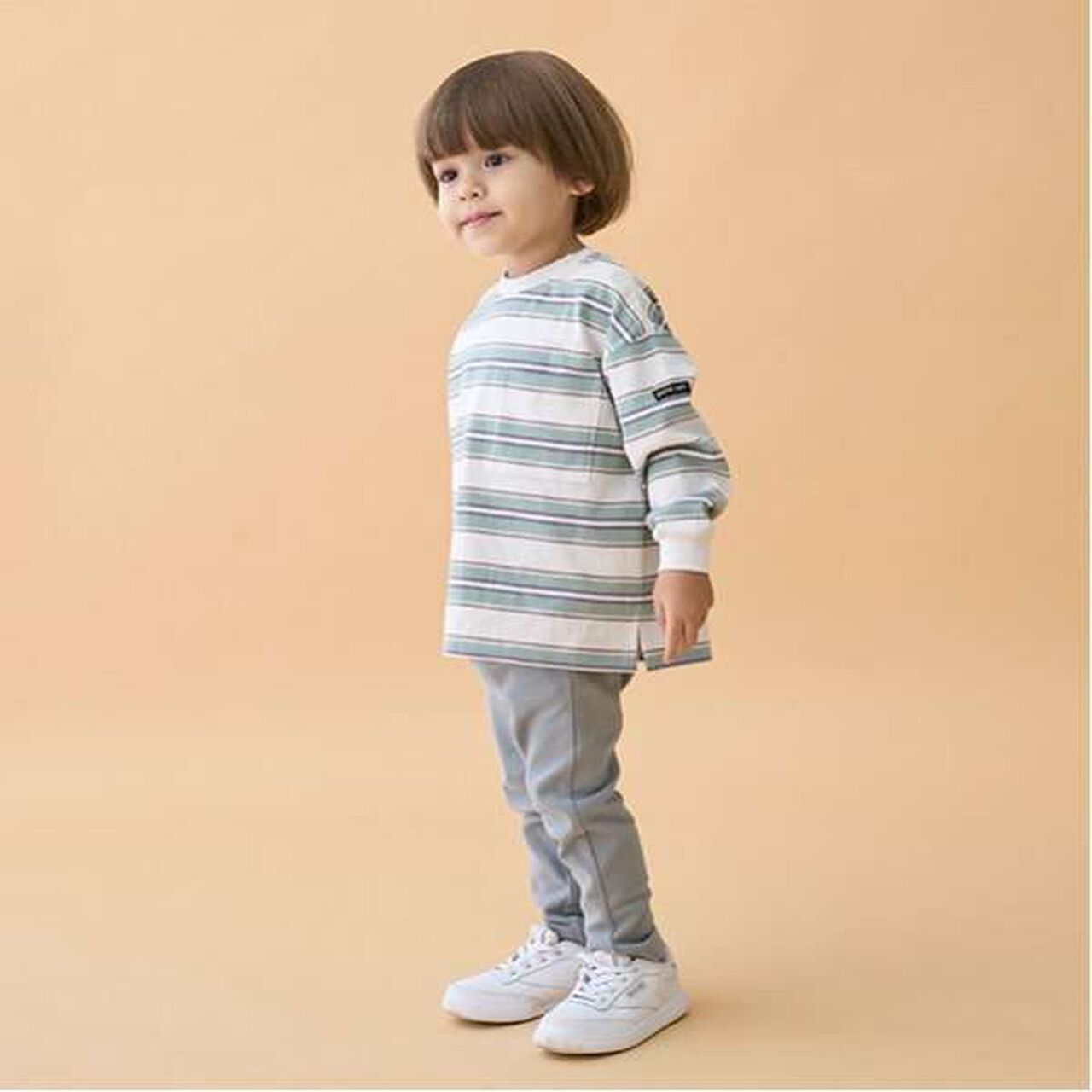 Multi-Stripe T-Shirt,Beige, large image number 1