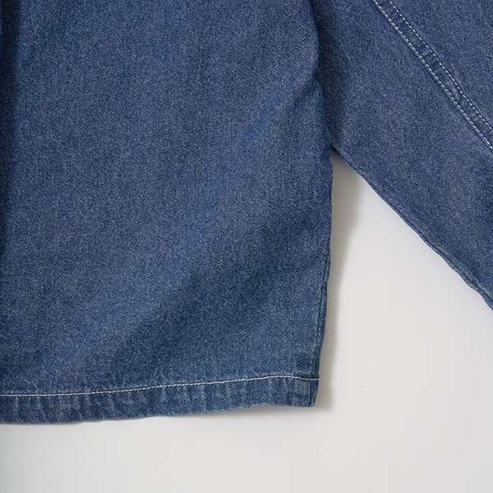 Soft Denim Heart Embroidery Shirt,Blue, medium image number 13