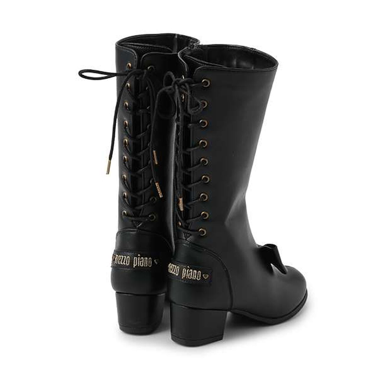Lace-Up Back Long Boots,Black, large image number 6