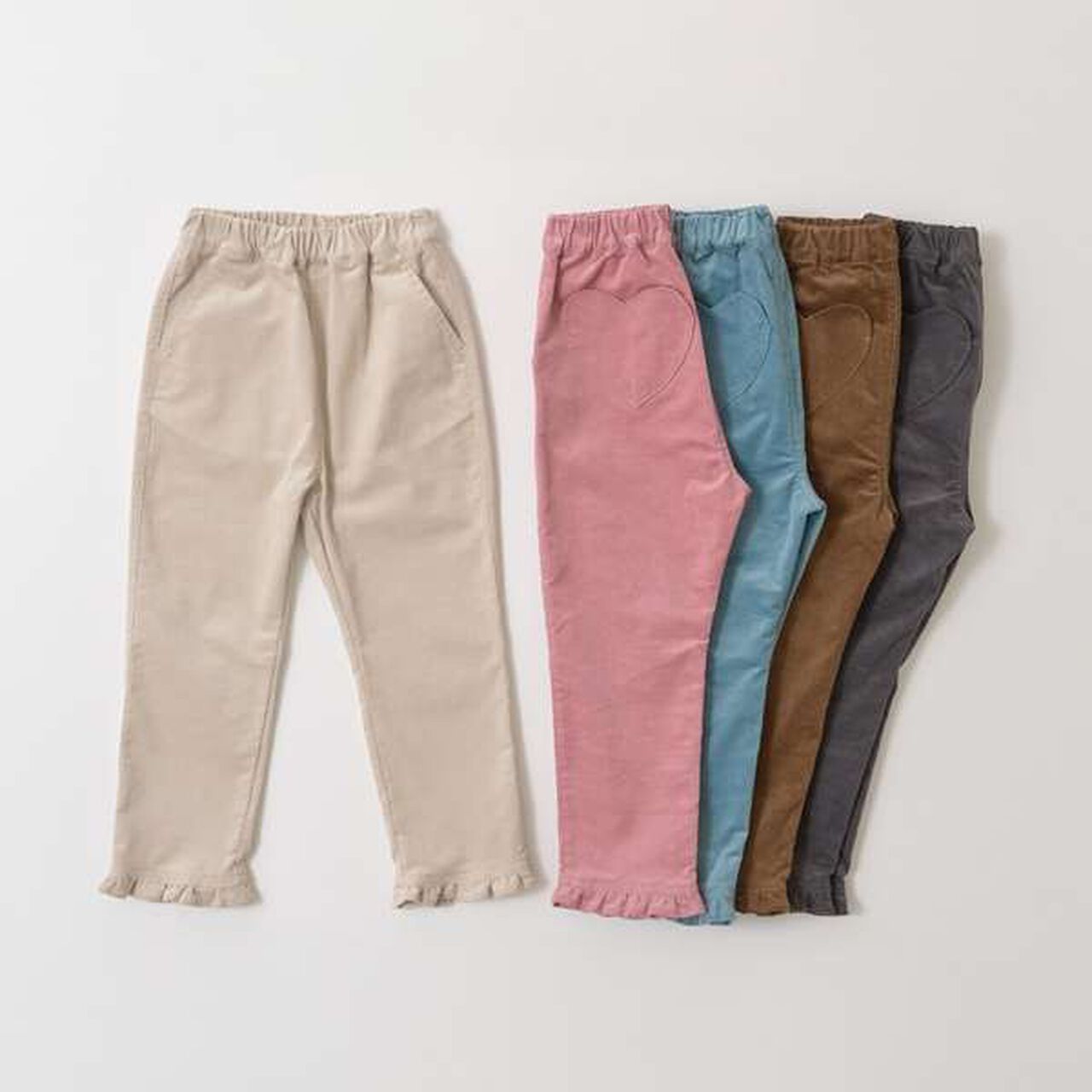 Heart Pocket Corduroy Pants,Charcoal gray, large image number 1