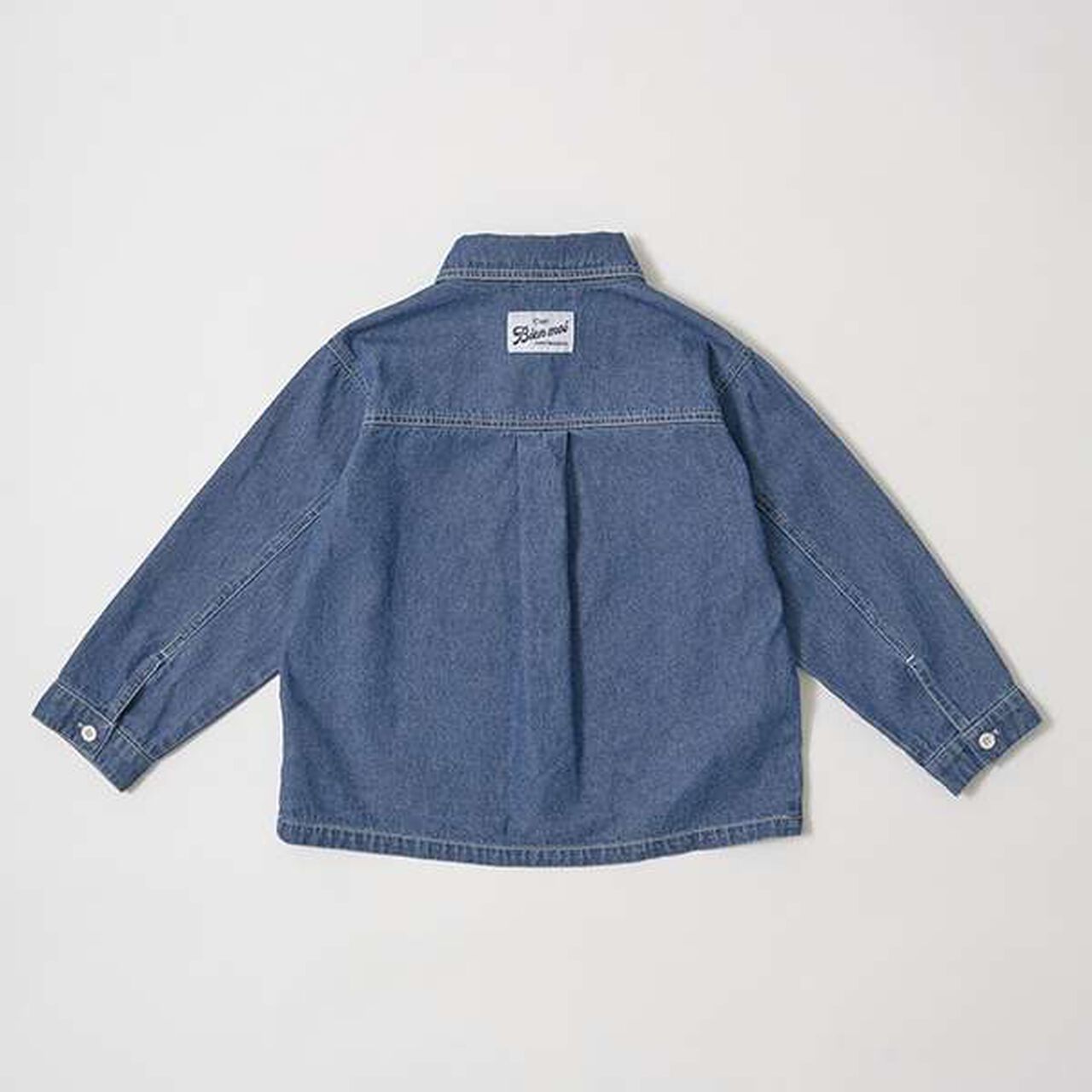 Soft Denim Heart Embroidery Shirt,Blue, large image number 9