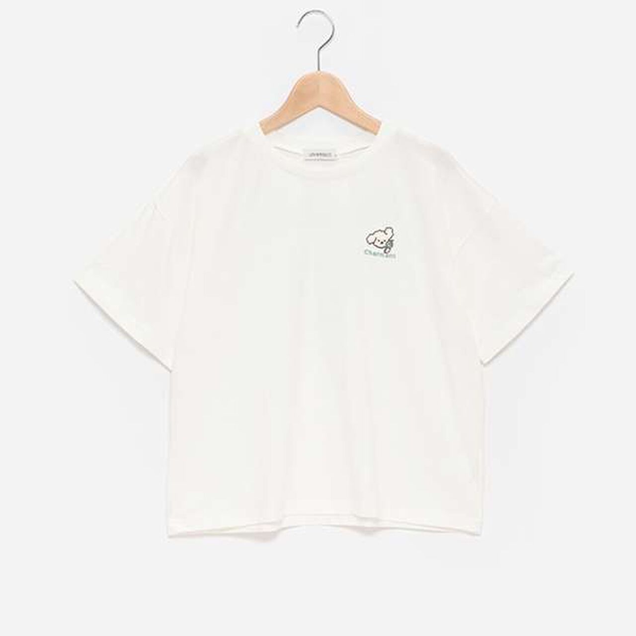 Open-Shoulder Loose T-Shirt,Off white, large image number 4