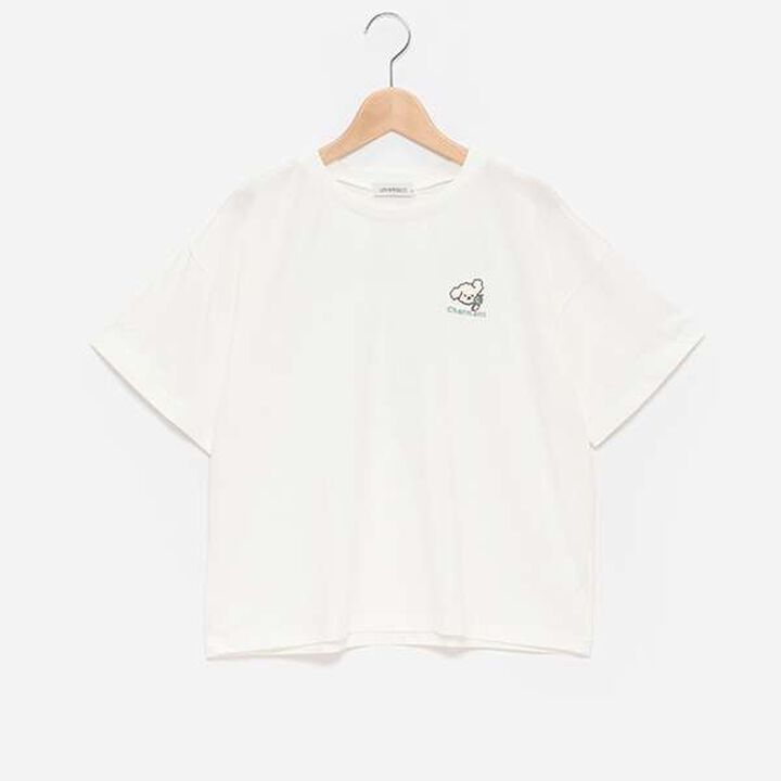 Open-Shoulder Loose T-Shirt,Off white, medium image number 4
