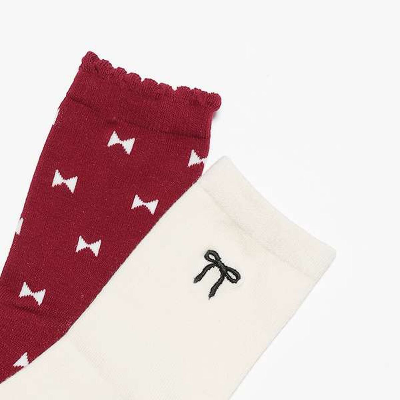 Girls' Assorted Socks 2-Pack,Red, large image number 2