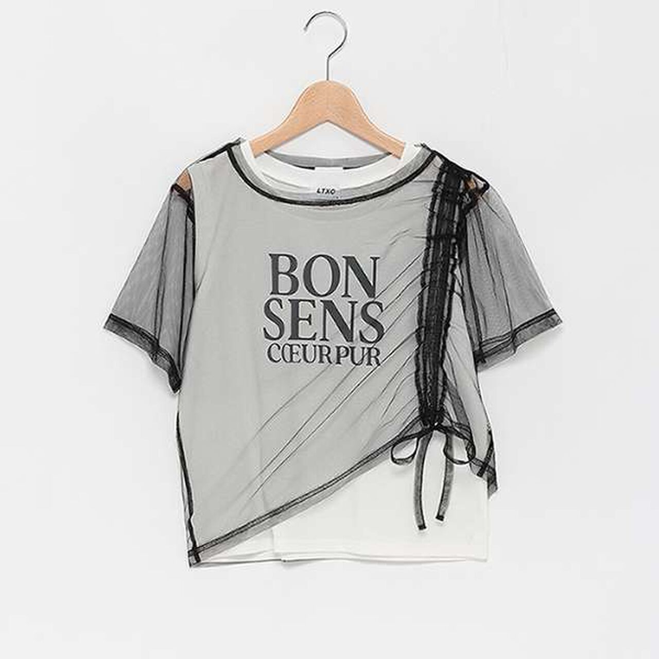 LTXC - Mesh Drawstring Half T Tank Set,Off white, large image number 4