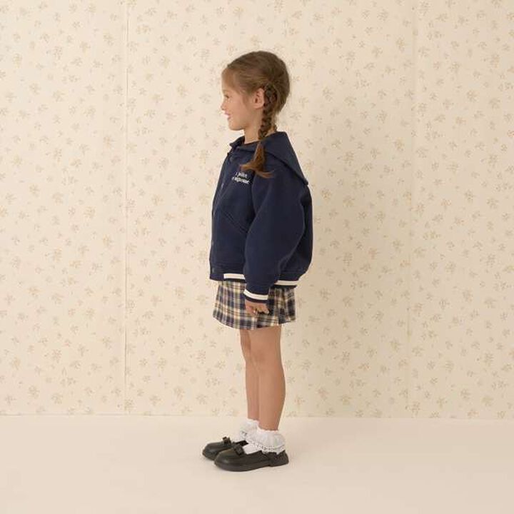 Sailor Collar Varsity Jacket,Beige, medium image number 8